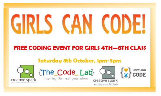 GirlsCanCode Girls Aged 10 to 13 Years 4th to 6th class