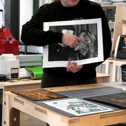 Multi-plate digital woodcut printmaking